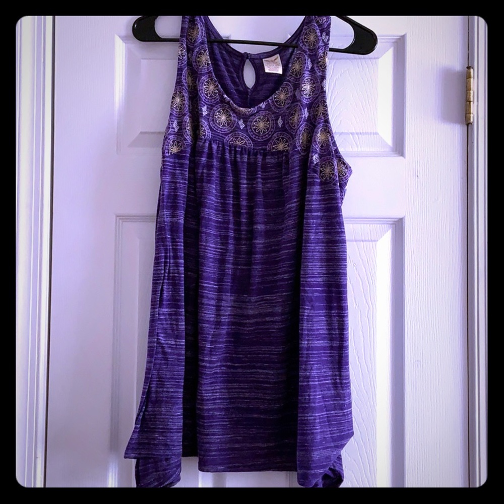 Heathered Purple Sleeveless Top